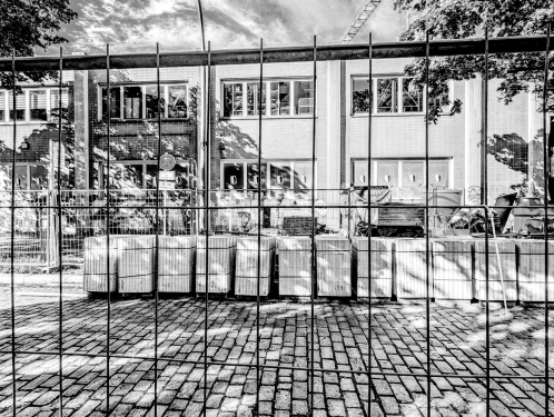 Baustelle, Ackerstraße, Mitte, Berlin, Juli 2024