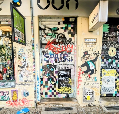 Eingang, Pauls Boutique, Oderberger Straße, Prenzlauer Berg, Berlin, Mai 2024