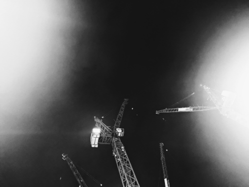 Kräne, Alexanderplatz, Mitte, Berlin, Mai 2024