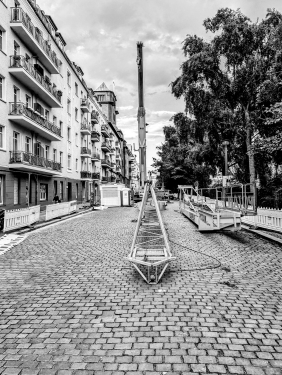 Kran, Dänenstraße, Prenzlauer Berg, Berlin, Mai 2024