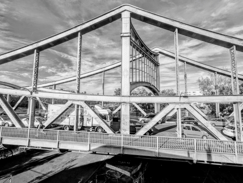 Swinemünder Brücke, Gesundbrunnen Center, Gesundbrunnen, Berlin, August 2024