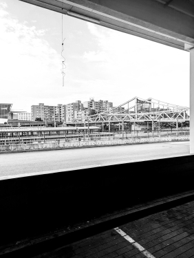 Swinemünder Brücke, Parkhaus Wedding, Gesundbrunnen, Berlin, August 2024