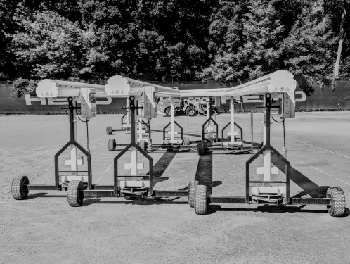 Tennisgeräte, LTTC Rot-Weiß, Grunewald, Charlottenburg-Wilmersdorf, Berlin, Juni 2024