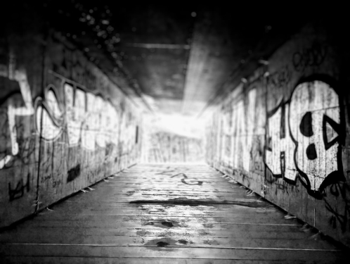 Unterführung, Nähe Bernau, Brandenburg, Oktober 2023