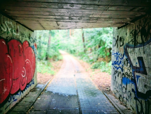 Unterführung, Nähe Bernau, Brandenburg, Oktober 2023